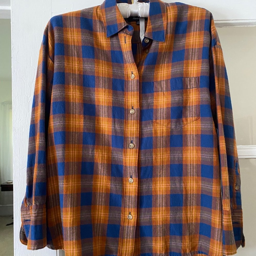 Madewell Westward Arden Plaid Flannel Shirt XS